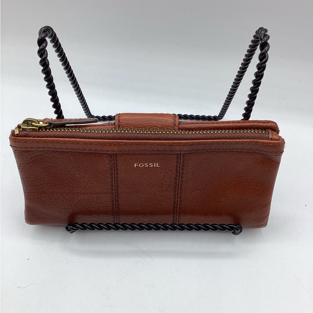 Fossil Brown Leather Long Bifold Wallet